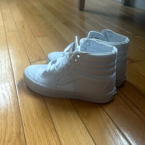 Women’s Hi Top Vans (All White)
